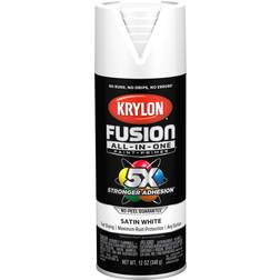 Krylon Fusion All-In-One Spray Paint Satin White 12 oz
