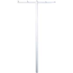 Household Essentials White Mega T-Post Assembly Clothesline Pole