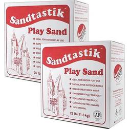 Sandtastik Sparkling White Play Sand, 25 lb 11.3 kg Per Pack, 2 Packs
