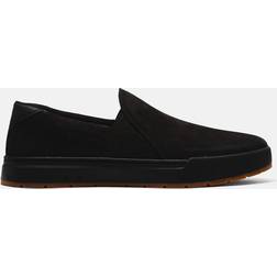 Timberland Maple Grove Leather Slip-On Black Nubuck Men's Shoes Black