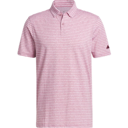 adidas Go To Stripes Golf Polo Shirt - Pink Strata