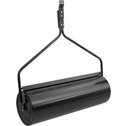 vidaXL Garden Lawn Roller with Handle Black 11.1 Iron Steel 41.3"