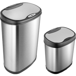 Ninestars Automatic Touchless Infrared Motion Sensor Trash Can Combo Set 16.38gal