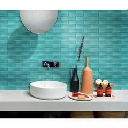 Apollo Tile Blue 2-in. 8-in. Polished Glass Mosaic Tile 4.83 Sq ft/case