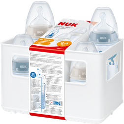 Nuk 5-tlg. Babyflaschen-Set First Choice Plus Temperature Control, Anti-Kolik-Weithals, 150-300ml, 0-6M