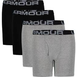 Under Armour Boy's Cotton Boxer Briefs 4-pack - Moderate Gray