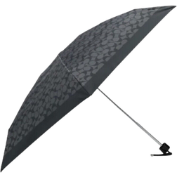 Coach Uv Protection Signature Mini Umbrella - Silver/Graphite