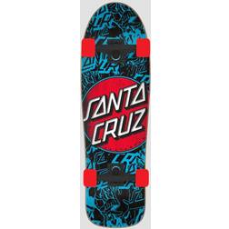 Santa Cruz Classic Dot 80s Cruiser Skateboard Distress Red/Black/Blue