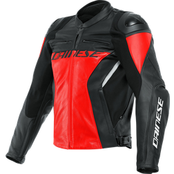 Dainese Racing Mens Leather Motorcycle Jacket Lava Red 62 EUR