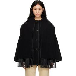 Toteme Embroidered scarf jacket black