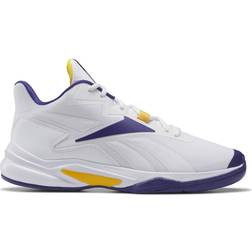 Reebok Adult More Buckets Basketball Shoes White/Purple/Gold M13/W14.5