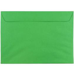 Jam Paper 9 x 12 Booklet Colored Envelopes Green Recycled 25/Pack