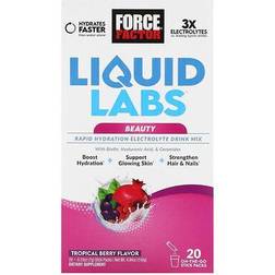 Force Factor Liquid Labs Beauty, Rapid Hydration Electrolyte Tropical