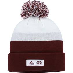 adidas Men's Mississippi State Bulldogs Maroon Pom Knit Hat, Red