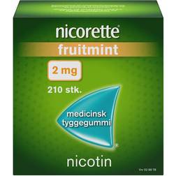Nicorette Fruitmint 2mg 210 st Tyggegummi