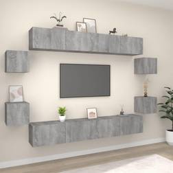 vidaXL Grey sonoma, Cabinet Set Engineered Wood Multi Colours/Sizes 8/10 TV Bench