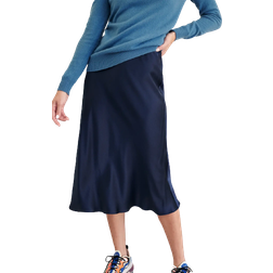 Quince 100% Washable Silk Skirt - Navy