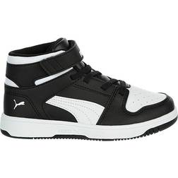 Puma Little Boy's Rebound Layup Basketball Shoes - Black/White