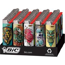 Bic Pocket Lighter Special Edition Tattoos Collection Lighter Designs 50 Count Tray Lighters