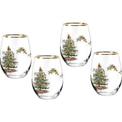 Spode Christmas Tree Stemless Wine Glass
