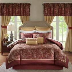 Madison Park Isabella Bed Linen Red (264.2x233.7)