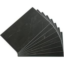 Palisade Black Ice 14.8 W 25.6 in. L Waterproof Adhesive No Grout Vinyl Wall Tile 21 sq. ft./case, Dark