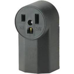Eaton Cooper Wiring 1252 3-Wire Surface Ground Receptacles 50-Amp Black