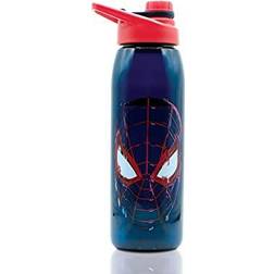 Silver Buffalo Marvel Spider-Man Morales Plastic Water Bottle Holds 28 Ounces