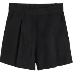 H&M Linen Blend Bermuda Shorts - Black