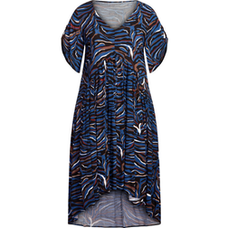 Avenue Val Dress Plus Size - Blue Zebra