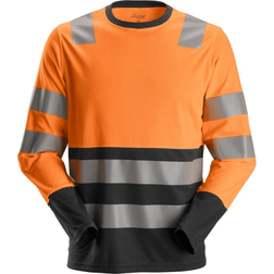 Snickers Workwear AllroundWork langærmet T-shirt, Hi-Vis Orange/Sort
