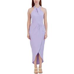 Julia Jordan Knot Neck Tulip Hem Midi Dress - Lavender