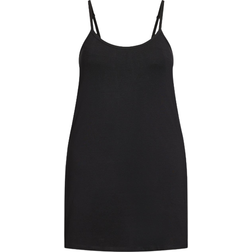 Avenue Cotton Knit Essential Slip Dress Plus Size - Black