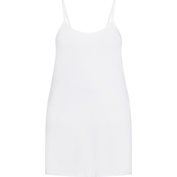 Avenue Cotton Knit Essential Slip Dress Plus Size - White