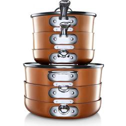 Gotham Steel StackMaster Cookware Set with lid 15 Parts