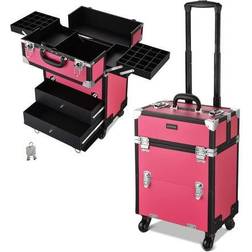 BYOOTIQUE Rolling Makeup Train Case Cosmetic Organizer