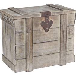 Household Essentials White Washed Rustic Chest