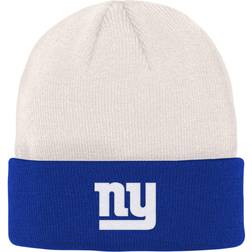 Outerstuff Youth Cream/Royal New York Giants Bone Cuffed Knit Hat