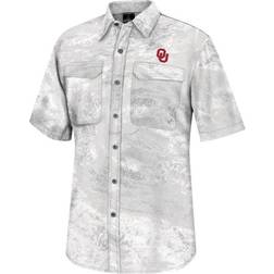 Colosseum Men's White Oklahoma Sooners Realtree Aspect Charter Full-Button Fishing Shirt