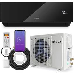 Della 12000 BTU Wifi Enabled 175 SEER2 cools Up to 550 SqFt 208-230V Energy Efficient Mini Split Air conditioner Heater Ductless Inverter System