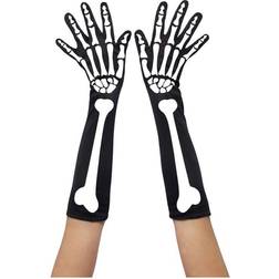 Smiffys Skeleton Gloves Long