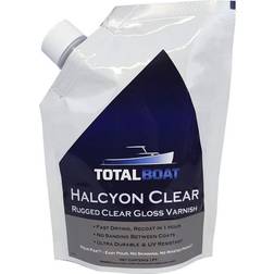 TotalBoat-520022 Halcyon Marine Varnish Gloss, Clear Gloss Wood Protection 0.2gal