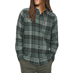 Hurley Men's Portland Flannel Shirt - Dk Smoke Grey