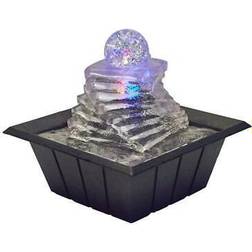 Ore International Furniture FT-1219 Spiral Ice Table Fountain With Lights