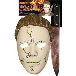 Fun World Halloween michael myers mask/knife costume accessory set