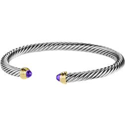 David Yurman Cable Classics Bracelet 5mm - Silver/Gold/Amethyst