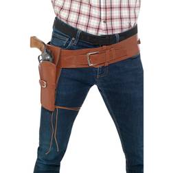 Smiffys Western Belt with Holster Brown