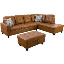 GEBADOL Sectional Couch Ginger 103.5" 6 Seater