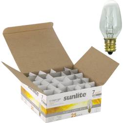Sunlite 01280 7C7/CL/25PK Night Light Bulb