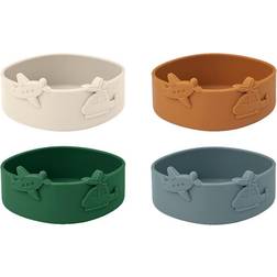 Liewood Emily Silicone Bowl 4-Pack Blue Fog Multi Mix